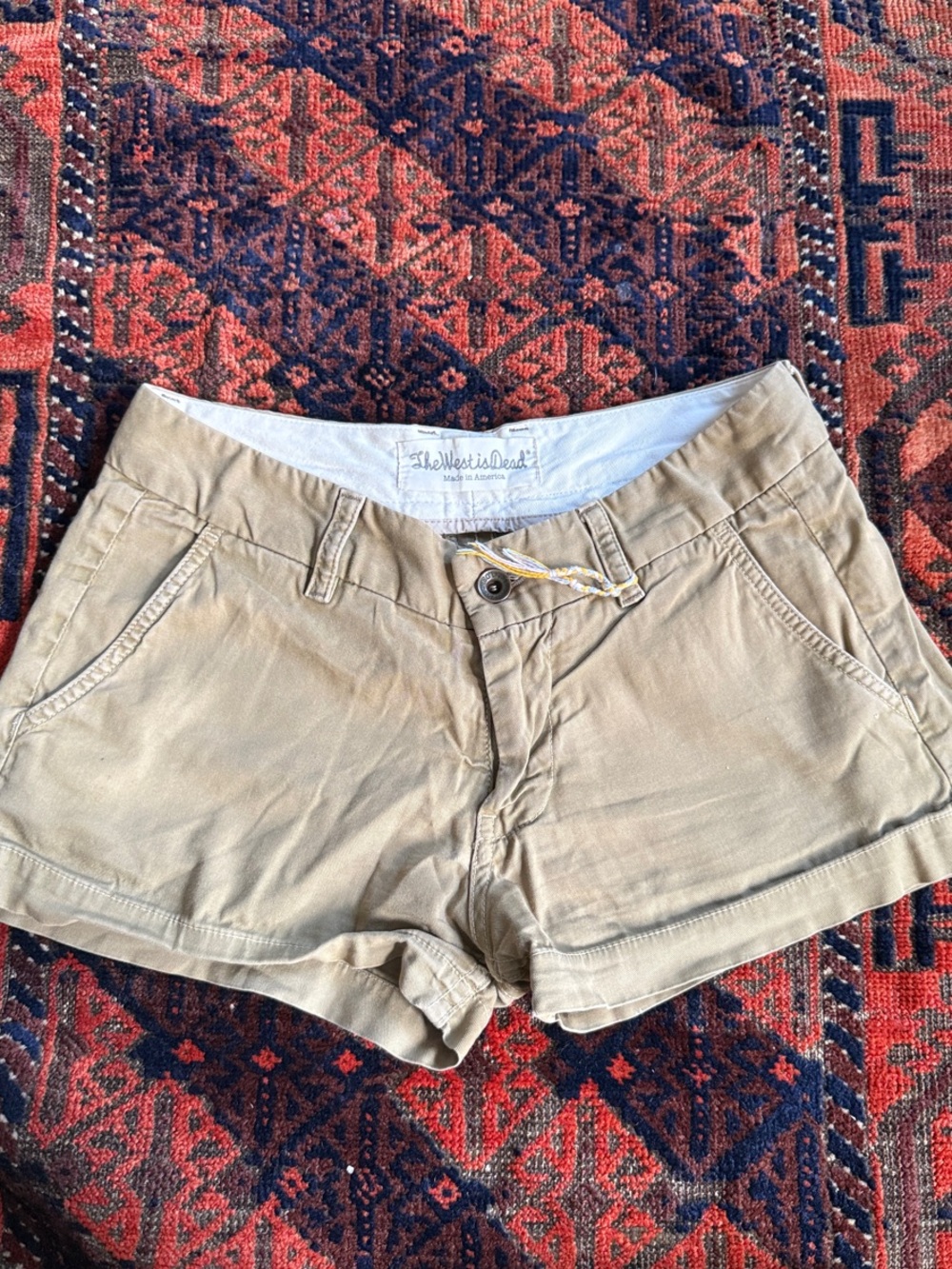 The West is Dead Women's Khaki Cotton Shorts
